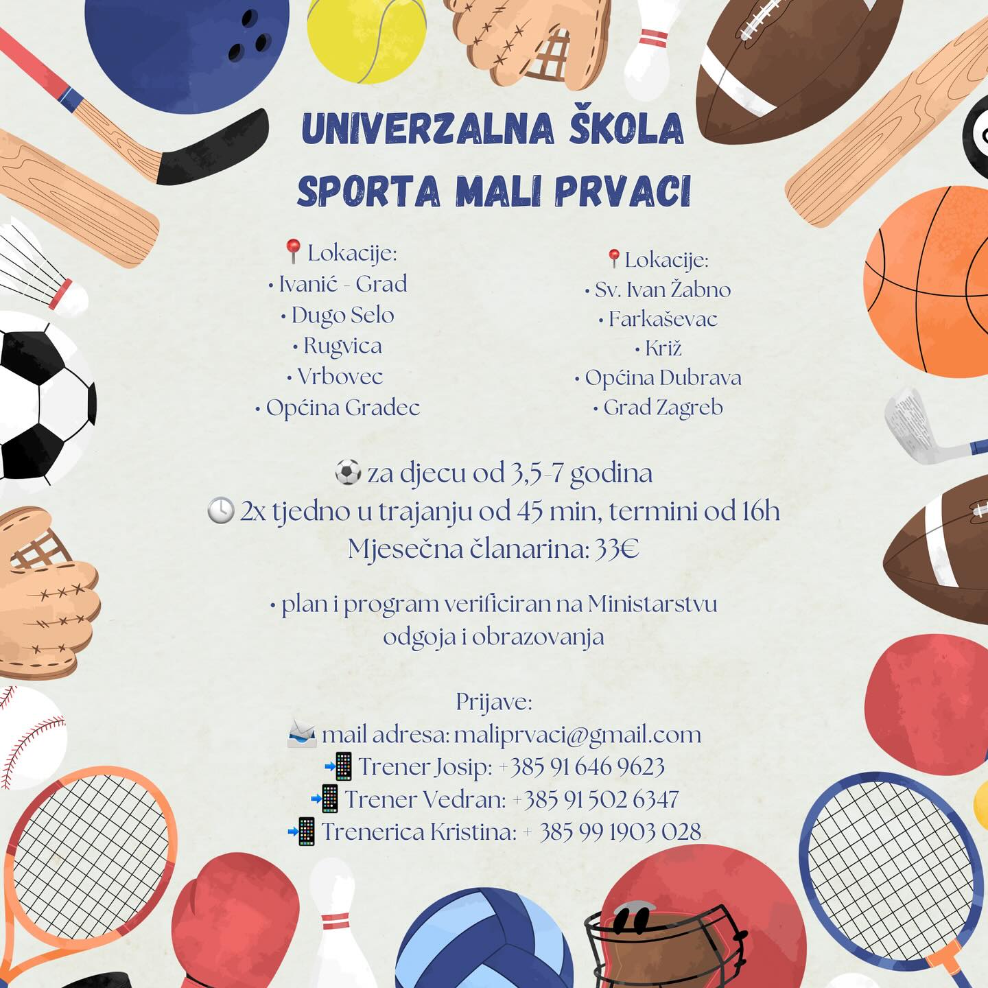 Upisi u našu školu sporta